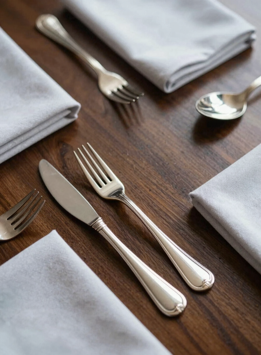 Precision table setting in a LuxeLearn hospitality venue